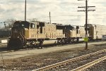 Vehicle train departs the yard
